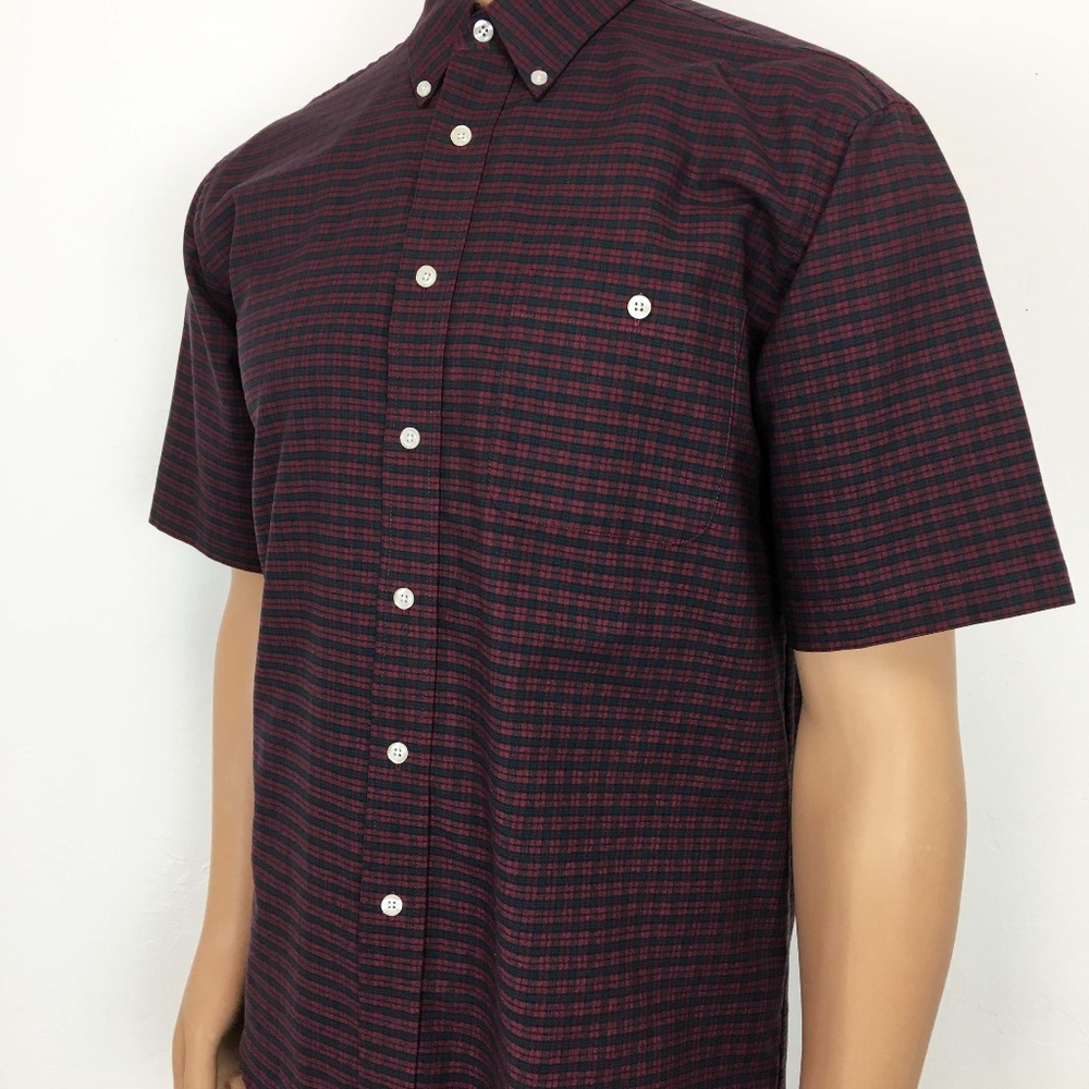 Towncraft Mens Short Sleeve Wrinkle Free Shirt